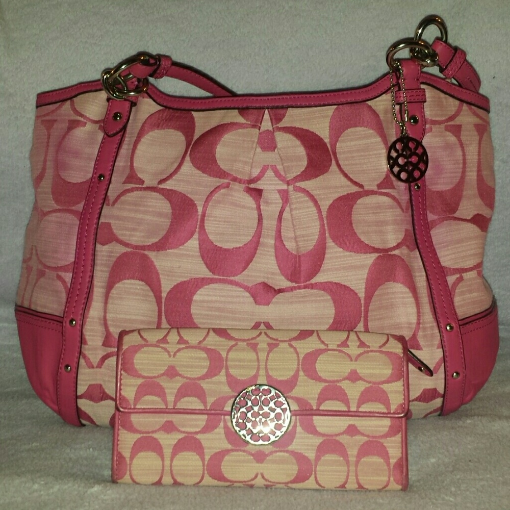 Coach Alexandria Tote with matching wallet